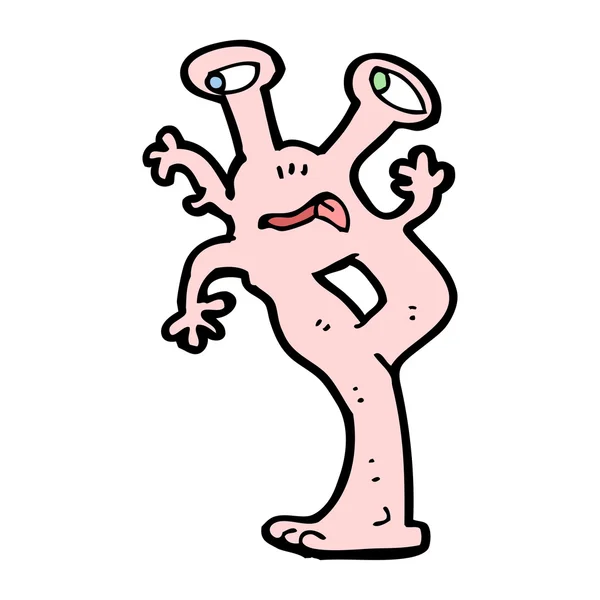 Cartone animato alieno rosa — Vettoriale Stock