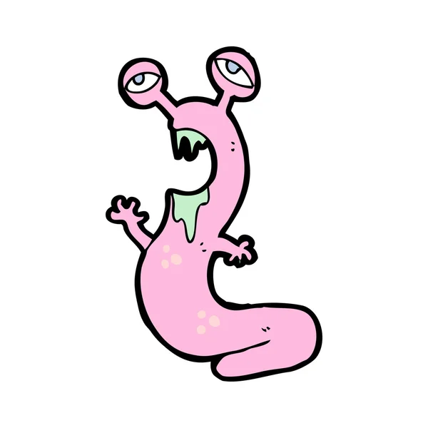 毛粉色蛞蝓怪物 — 图库矢量图片