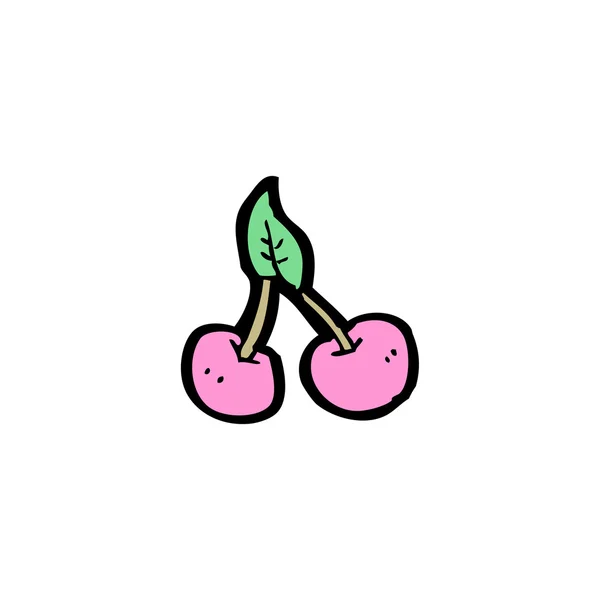 Cerejas de desenhos animados rosa — Vetor de Stock