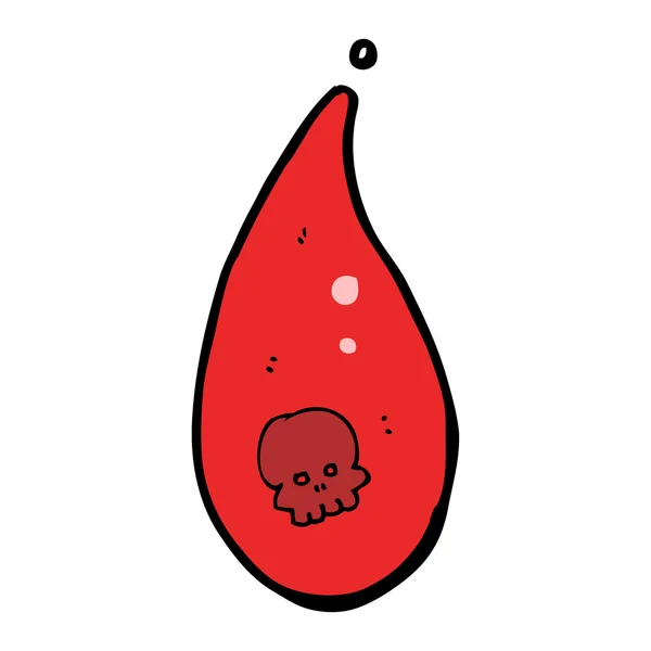 Caricatura de sangre venenosa — Vector de stock