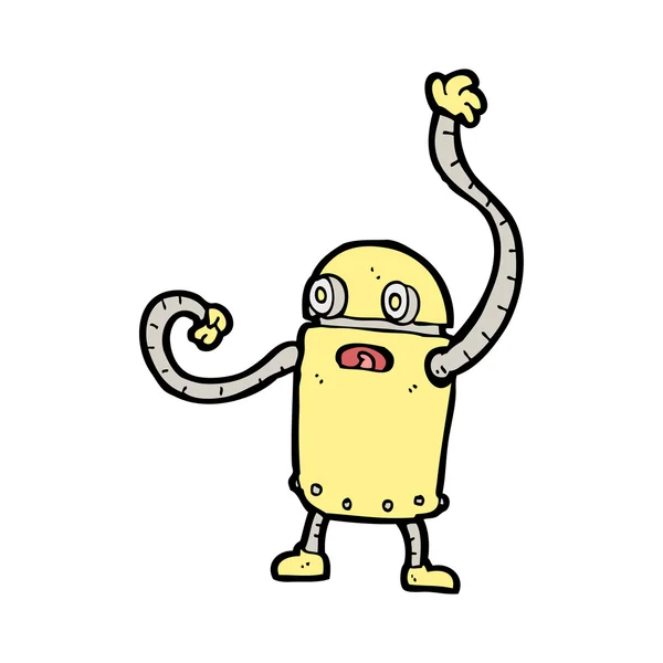 Cartoon robot with long hands — Stock Vector