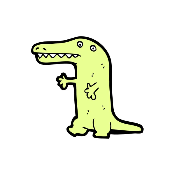 Cartone animato alligatore verde — Vettoriale Stock