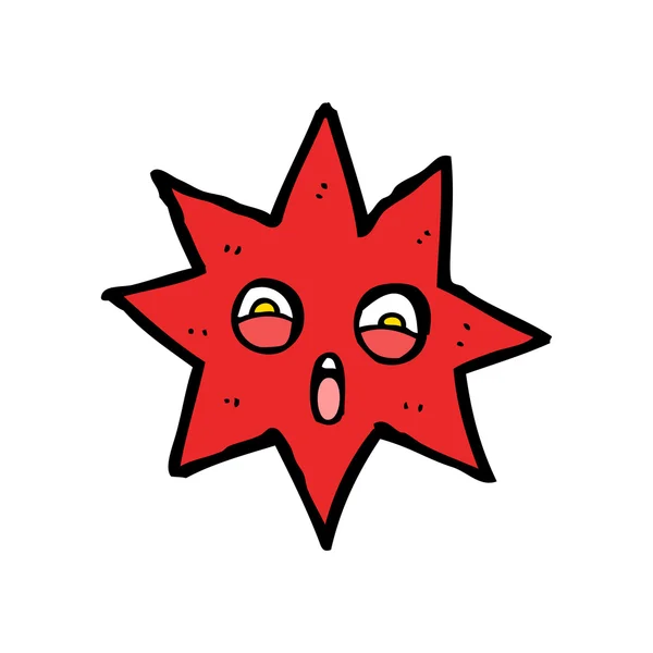 Kreslený červenou hvězdou charakter — Stockový vektor