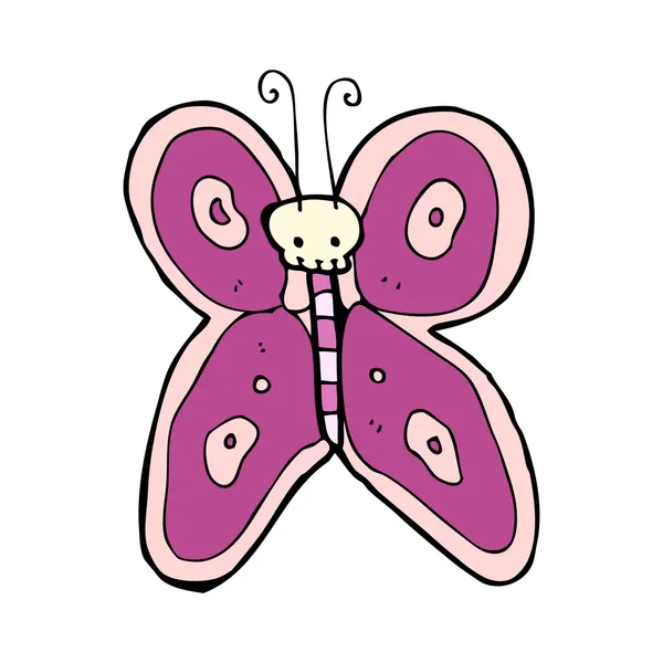 Mariposa espeluznante de dibujos animados — Vector de stock