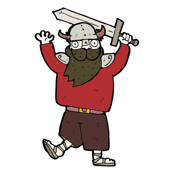 Kreslený viking — Stockový vektor
