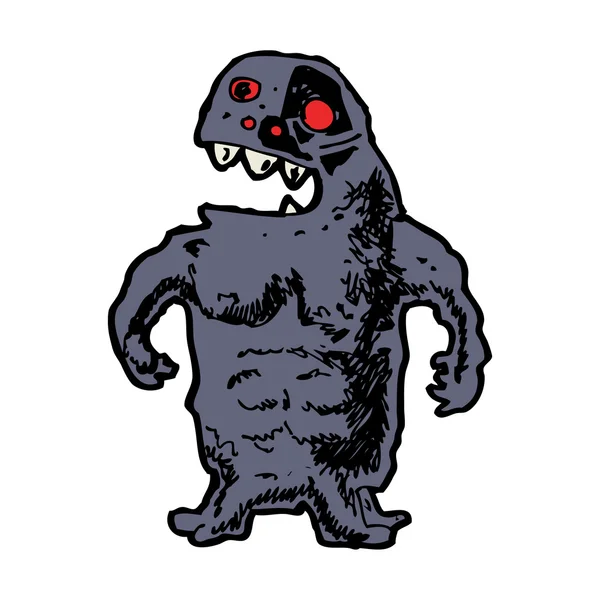 Dessin animé monstre effrayant — Image vectorielle