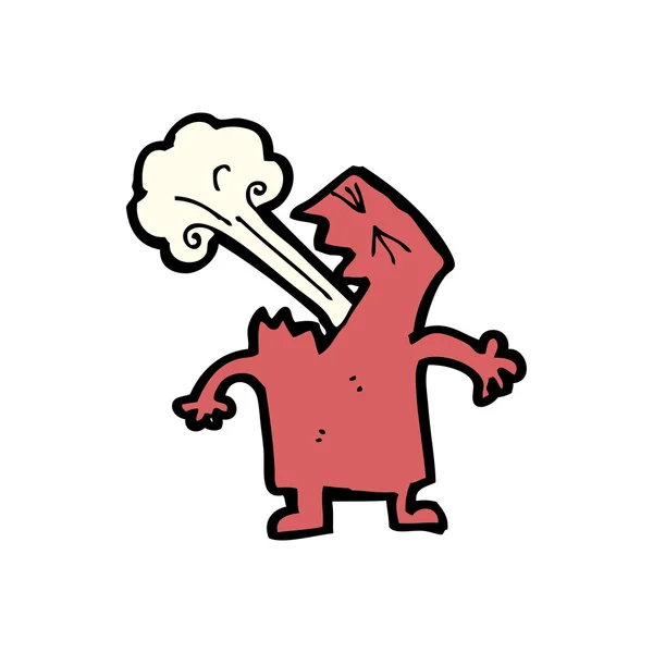 Red monster cartoon — Stock Vector