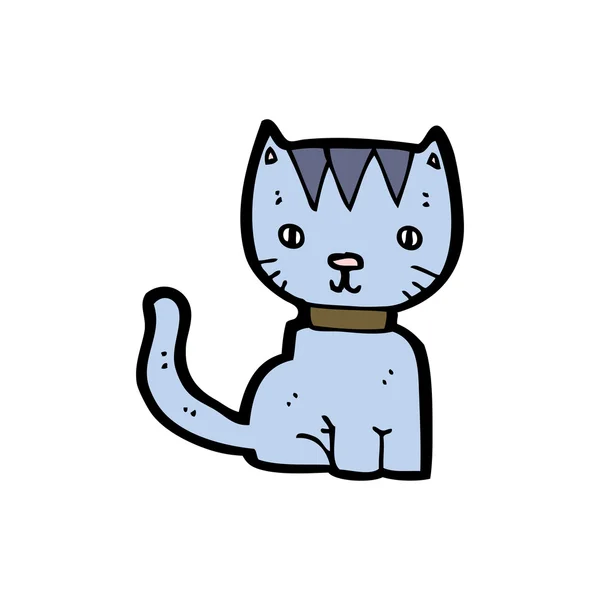 Pequeno desenho animado gato azul — Vetor de Stock