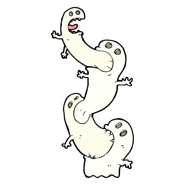 Мультфильм про белых призраков — стоковый вектор