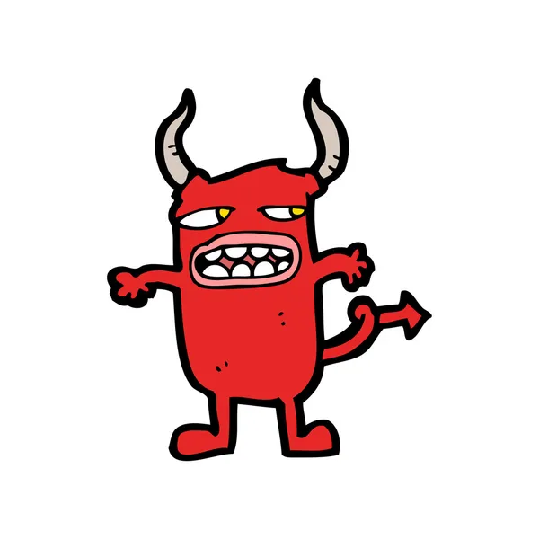 Cartoon little red devil — Stock Vector