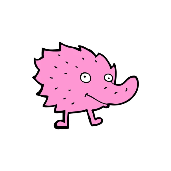 Söta lilla rosa monster tecknade — Stock vektor