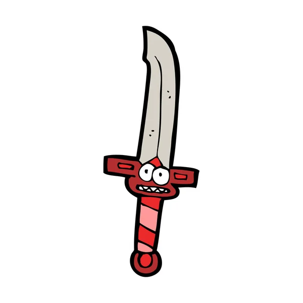 Personaje espada de dibujos animados — Vector de stock