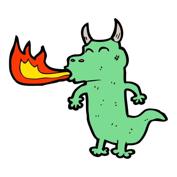 Grappige cartoon dragon — Stockvector