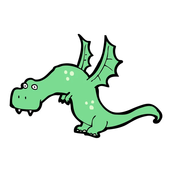 Komik karikatür dragon — Stok Vektör