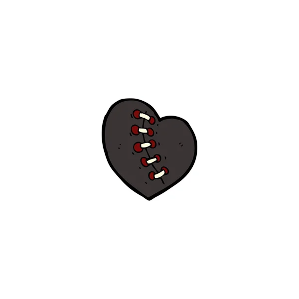 Sydda hjärtat cartoon — Stock vektor