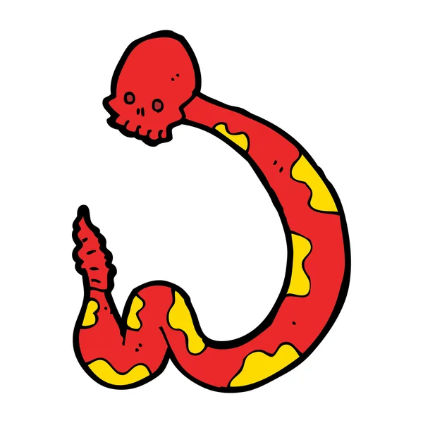 Cobra venenosa dos desenhos animados — Vetor de Stock