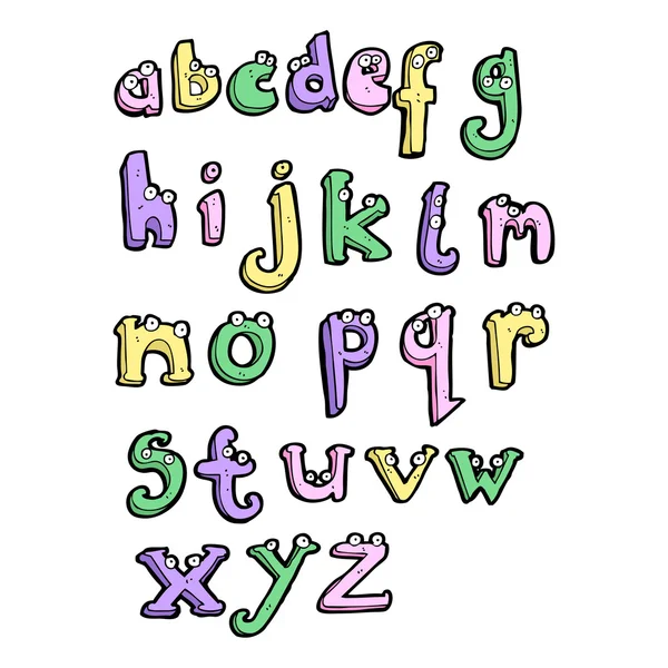 Cartoon-Alphabet — Stockvektor