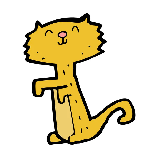 Boldog gyömbér macska rajzfilm — Stock Vector