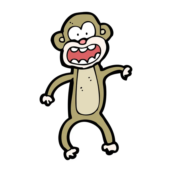 Cartoon monkey scratching it's butt — Stock Vector