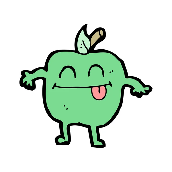 Cartoon glimlachen van apple — Stockvector