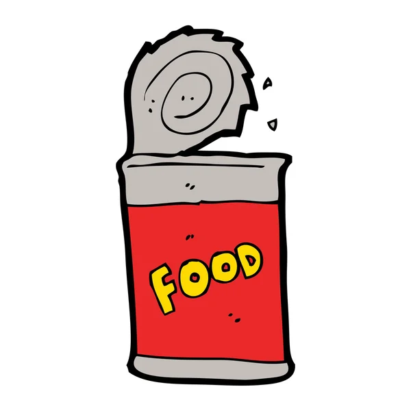 Alimentos enlatados de dibujos animados — Vector de stock