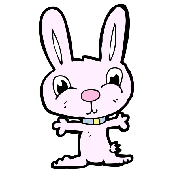 Carino coniglio rosa coniglio — Vettoriale Stock