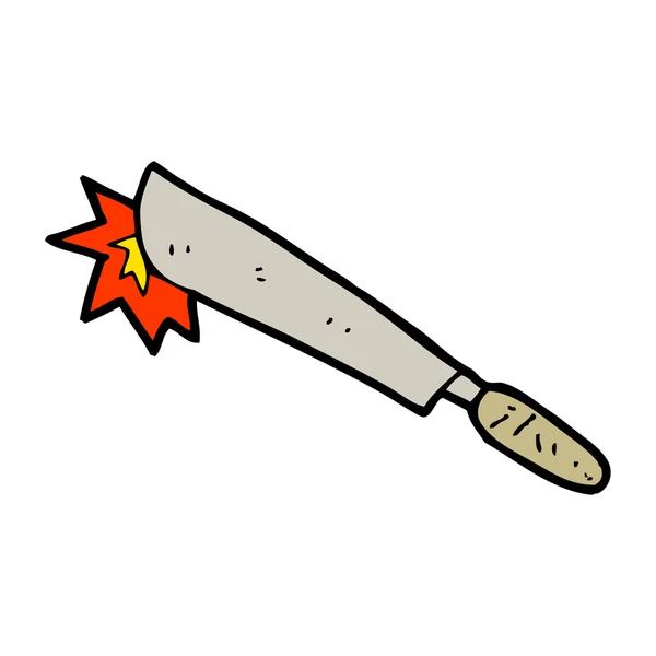 Cuchillo con llama — Vector de stock