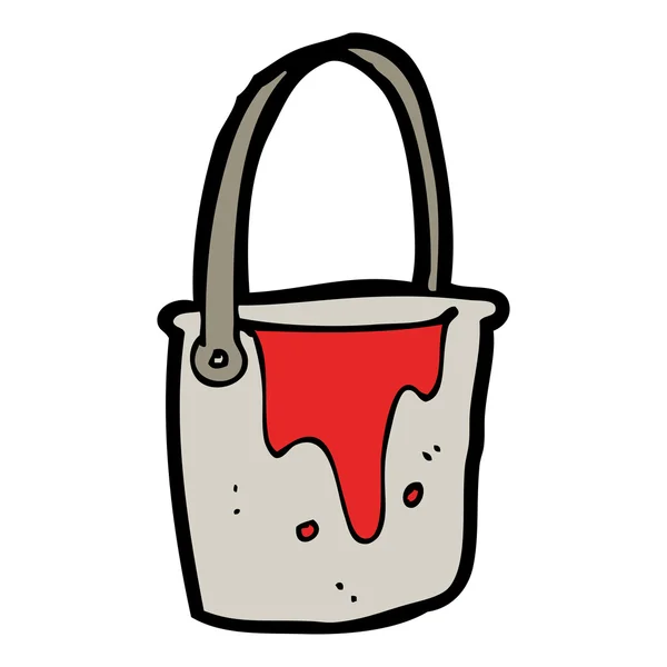 Cartoon bucket of paint — Stock Vector