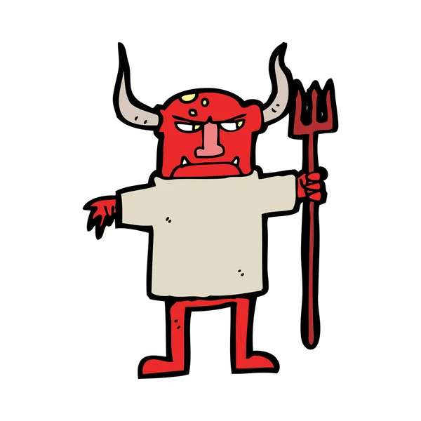 Piccolo diavolo cartone animato (versione raster ) — Vettoriale Stock