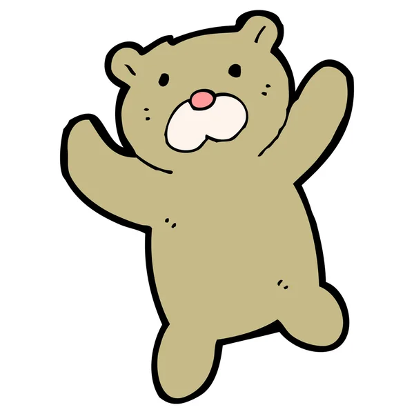 Crier ours en peluche dessin animé — Image vectorielle