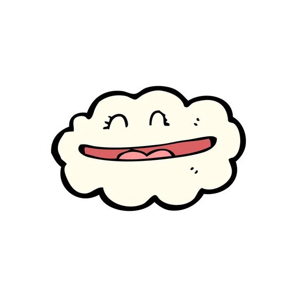 Calma nuvola bianca cartone animato — Vettoriale Stock