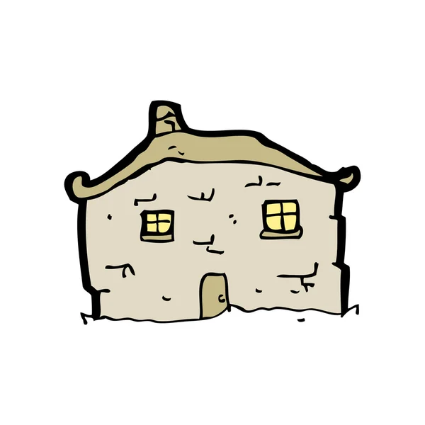 Dessin animé effondrement vieille maison — Image vectorielle