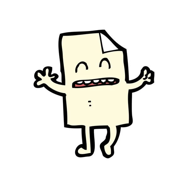 Cartone animato personaggio carta felice — Vettoriale Stock