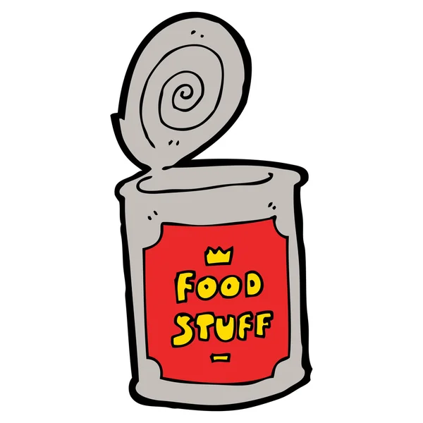 Desenhos animados de comida enlatada —  Vetores de Stock