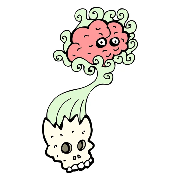 Cartoon skull monster — Stock Vector