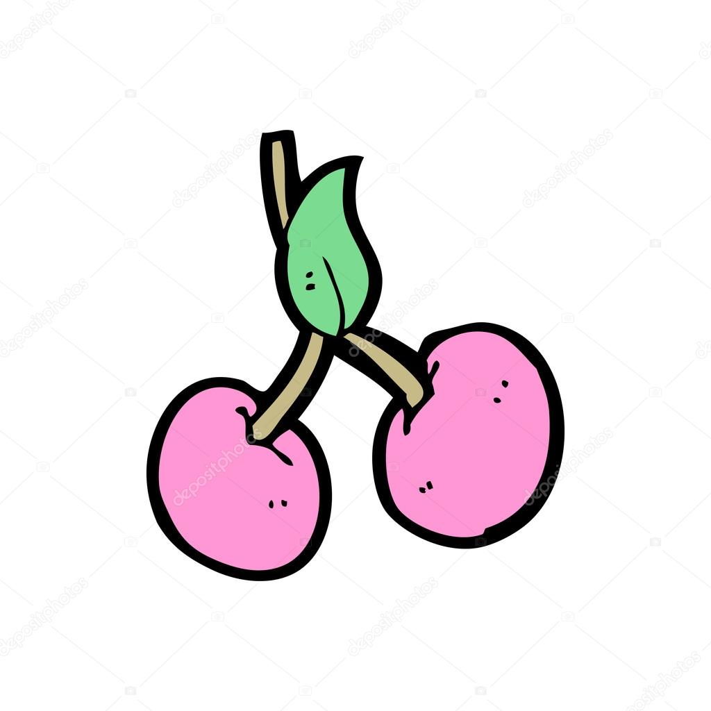 Cartoon pink cherry Stock Vector Image by ©lineartestpilot 13133996