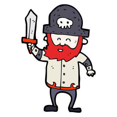 karikatür Kızıl Sakal korsan