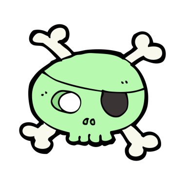 göz bandıyla çizilmiş kafatası