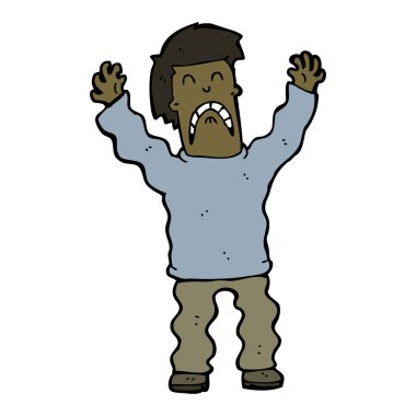 dehşete adam çizgi film