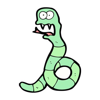 ürkek yılan karikatür