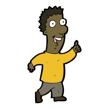 mutlu bir adam Başlarken dikkat karikatür