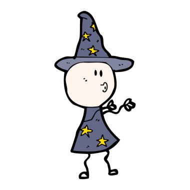 çizgi film Sihirbazı doodle kişi