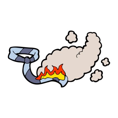 karikatür yanan kravat