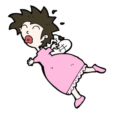 karikatür peri uçan zor