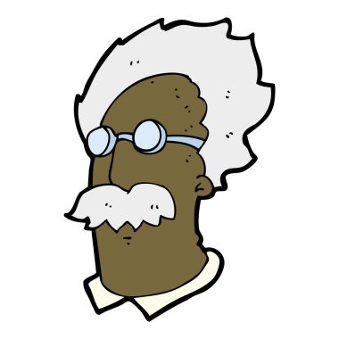 bilim adamı karikatür adam