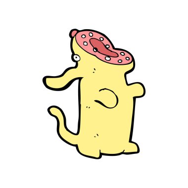 Sarı bir köpek karikatür barking