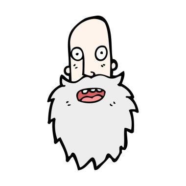 Çizgi film yaşlı adam yüzü