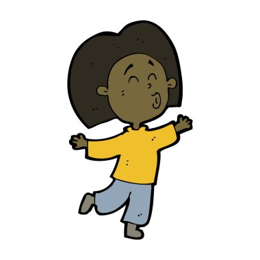 çizgi film dans eden kişi