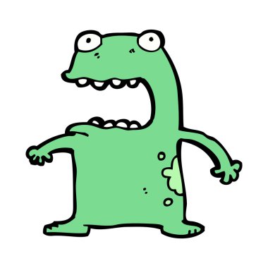 çizgi film korkmuş kurbağa