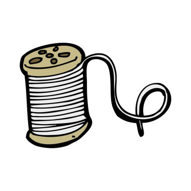 karikatür makara iplik